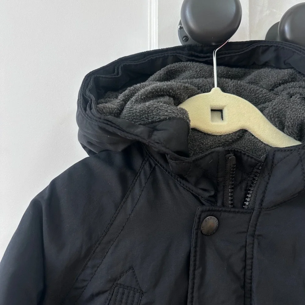 Baby Gap Kids Black Primaloft Hooded Parka Winter Coat 3 Years 983616